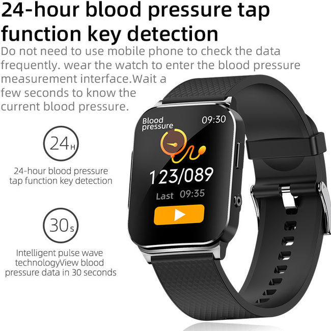KH03-Health Smart Watch ECG/EKG Heart Rate Blood Pressure Blood Glucose Sedentary Reminder