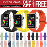 Apple Watch Band Silicone Strap 2 3 4 5 6 7 8 9 SE Sport 38/40/41/42/44/45mm