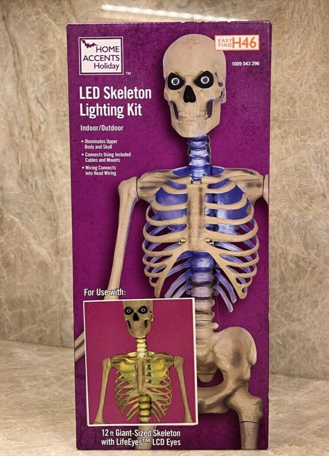 12 Ft Skeleton LED Home Accents Holiday Lighting Kit Home Depot 2023 NEW