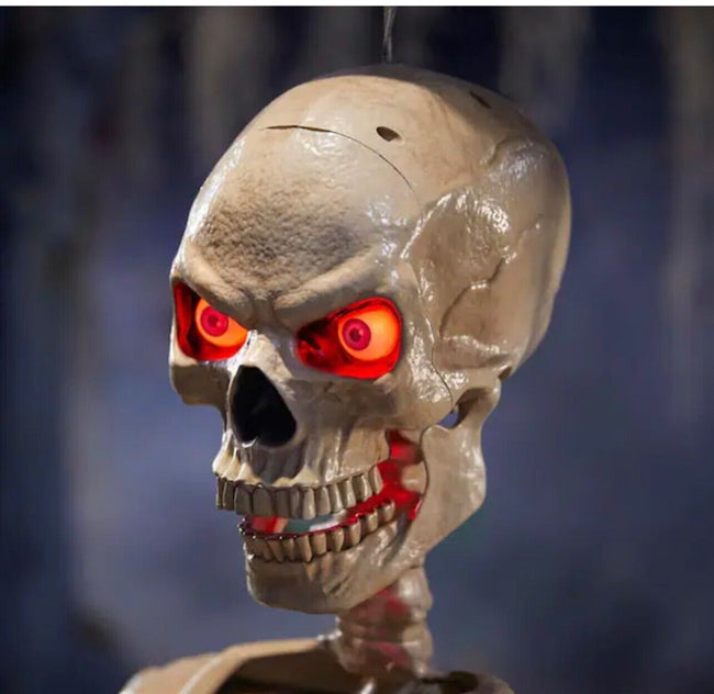 5 Foot ft Ultra Poseable Skeleton Home Accents Depot Halloween LED Glowing Eyes