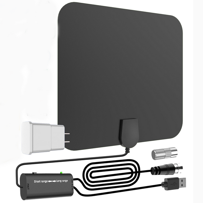 300 Miles Indoor Digital Amplified HDTV Antenna w/ Signal Booster