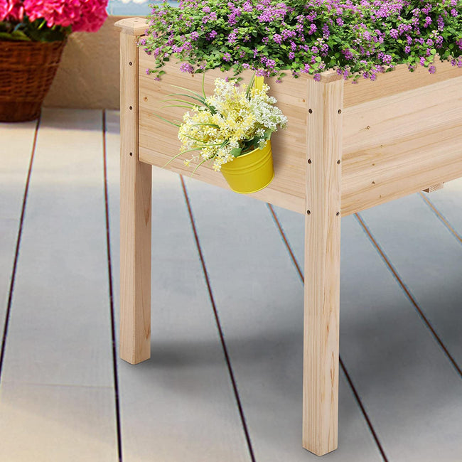 Outdoor Elevated Raised Garden Bed Planter Box with Legs for Vegetable and Flower